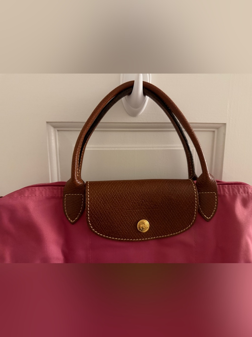 Longchamp Le Pliage Original S Handbag Pink Fuchsia - Picture 7 of 10
